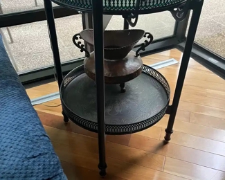 small metal accent table