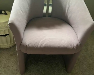 set of six mauve Ultrasuede chairs