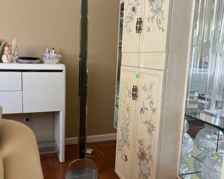 chrome/ lucite floor lamp