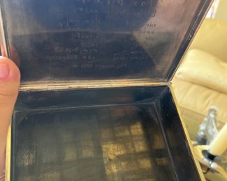 silver cigar box early 1900s Inside inscription  H.UPMANN