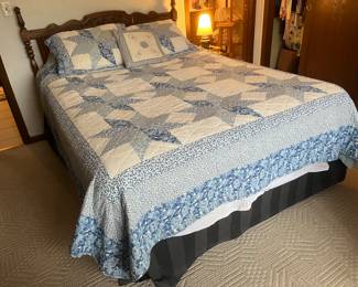 Queen headboard, bedding and Sealy mattress set.......