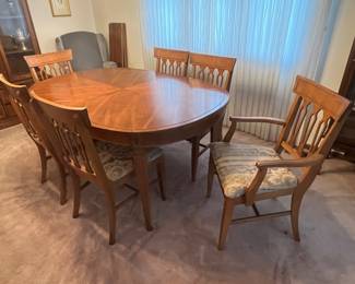Dining room table and chairs
