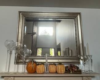 Wood framed wall mirrors and decor