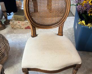 (2) cane backed side chairs (only one photographed)