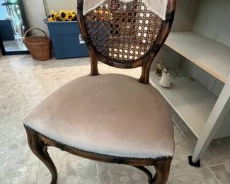 (1) cane backed side chair
