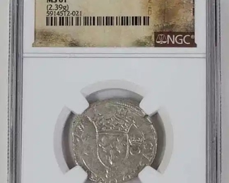 ONLY 1 NGC MS 61 1547-59 France Douzan Henry II