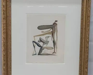 Salvador Dali Woodcut Extravagance Block Signed