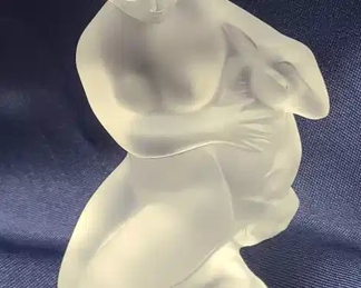 Lalique Crystal Diana the Huntress with Fawn