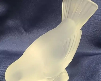 Lalique Crystal Head Down Sparrow