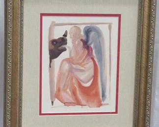 Salvador Dali Color Woodcut The Sphere of Mercury