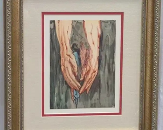 Salvador Dali Color Woodcut The Mount of Geryon