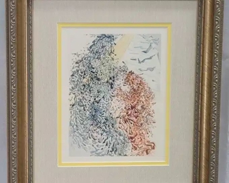 Salvador Dali Color Woodcut Opposition