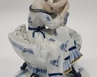 Arnart Crown KPM Porcelain Woman & Child