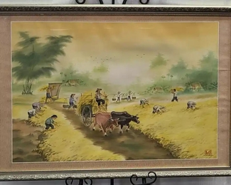 H. Khuong Vietnamese School Ink & Gouache Silk