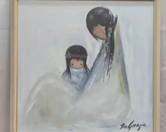 Ted de Grazia "Navajo Mother" Print 24" x 24"