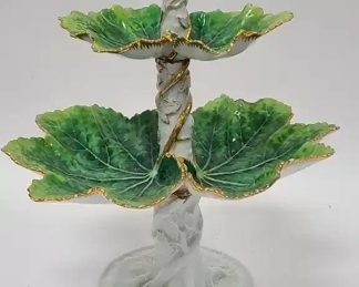 Antique Repaired Meissen Candy Leaf Tower