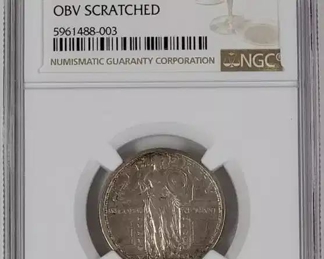 1917-S T1 Liberty 25c NGC XF Details Obv Scratched