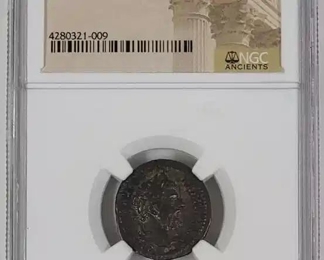 Roman Empire Sept. Severus AR Denarius NGC XF