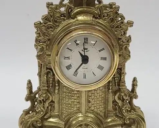 Vintage Italian Brass Mantle Clock