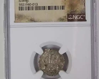 TOP POP 12th-14th C. France Denier NGC MS 64
