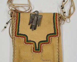 Native American Leather Medicine Satchel