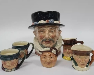 Lot of Toby Mugs incl Royal Doulton & Lancaster