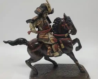 Japanese Samurai Meiji Metal Sculpture