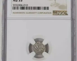 15th c. Ottoman Akce Mehmed II NGC AU 55