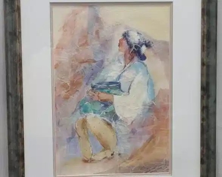 Marian Carlsen Native American Woman With Jar