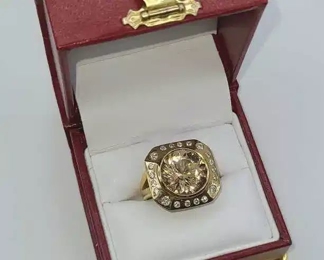 8.44ct Natural Imperial Topaz & Diamond 14k Ring