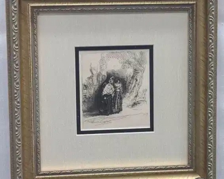 After Rembrandt Durand Etching The Spanish Gypsy