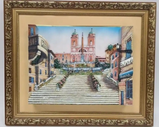 3 Dimensional Resin Painting of Piazza di Spagna