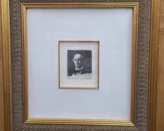 Edouard Manet Etching of Charles Baudelaire