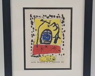 1959 Joan Miro Color Lithograph after the Poster