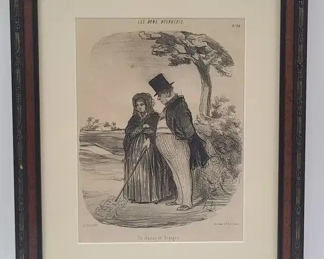 Honore Daumier Les Bons Bourgeois Framed Print
