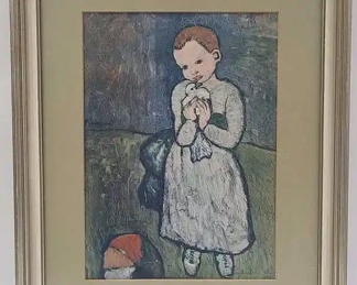 Pablo Picasso Child Holding a Dove Framed Print