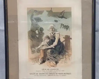 1897 Jules Cheret Color Lithograph Fete de Charite