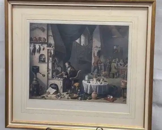 Carl Straub After David Teniers II Lithograph