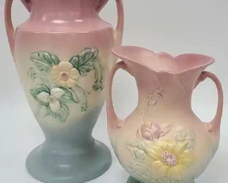 2 Hull Pottery Wildflowers Vases 12.5" & 8.5"