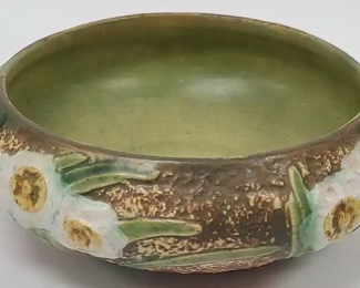 1930s Roseville Jonquil Low Bowl