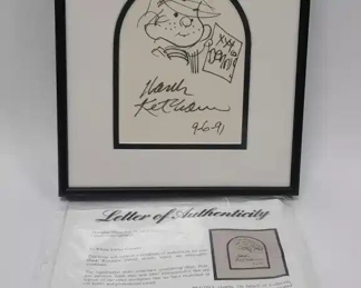 Hank Ketcham Signed Drawing of Dennis the Menace