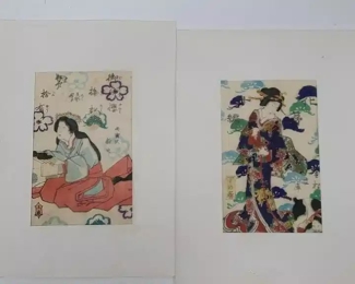 2 Woodblock Prints - Possibly Utagawa Kunisada