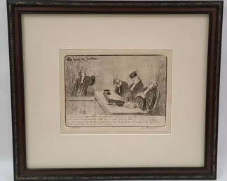 Honore Daumier Les Gens De Justice Litho Print