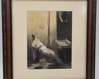 Colored Drawing Style of Daumier's Penelope