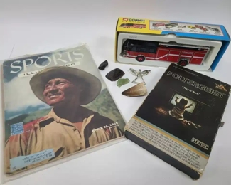 Collectibles Lot incl Mosasaur Tooth, Jade Carving