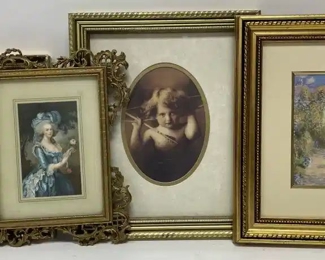 4 Gold Framed Wall Art