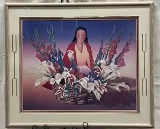 R C Gorman FLORACITA Framed & Matted Print