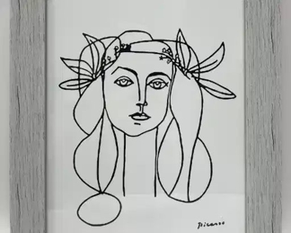Framed Picasso Print Portrait of Francoise Gilot