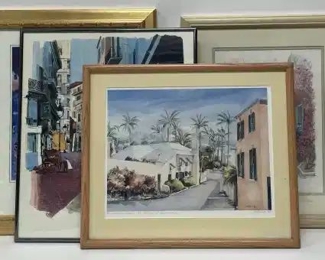 4 Unique Framed Landscape Artworks