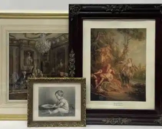 3 Lithograph Print Artworks